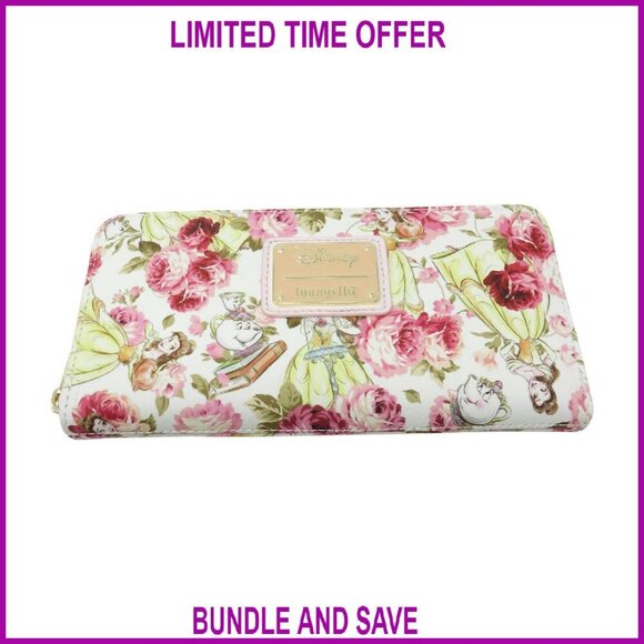 Handbags - Zippered Faux Leather Wallet with Card Slot and Compartments